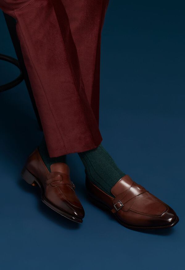 Paul Stuart Gideon Single Monk Brown | NZ_PAUL41335