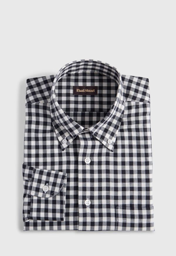 Paul Stuart Gingham Flannel Black | NZ_PAUL44819