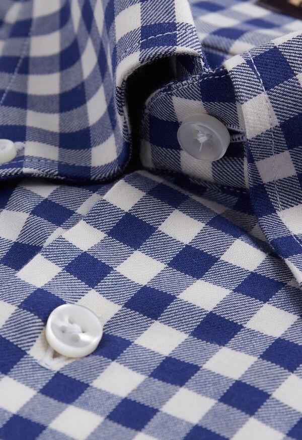Paul Stuart Gingham Flannel Navy | NZ_PAUL96879