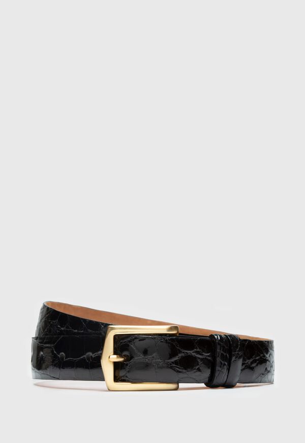 Paul Stuart Glazed Alligator Black | NZ_PAUL14607