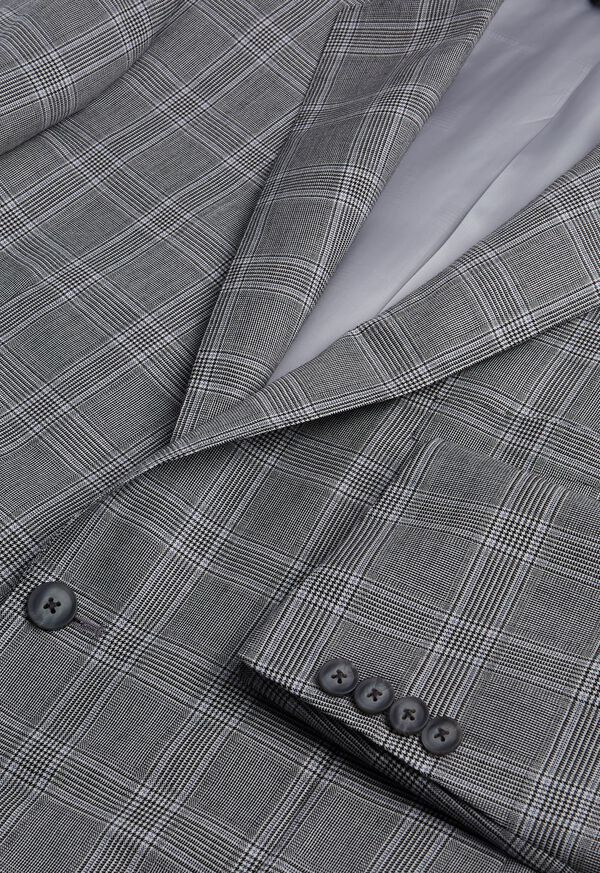 Paul Stuart Glen Plaid Cashmere Paul Black / White / Navy | NZ_PAUL19108