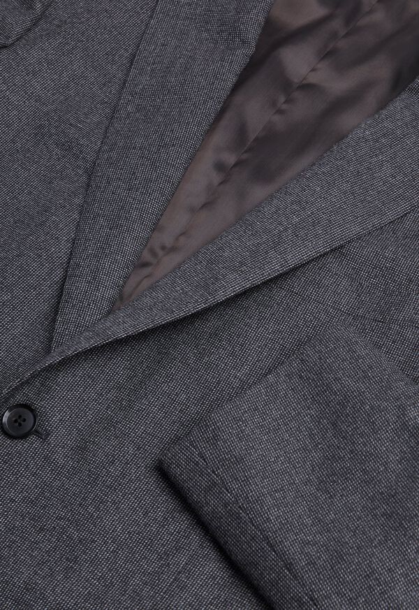 Paul Stuart Grey Micro Weave Super 180s Wool Grey | NZ_PAUL51548