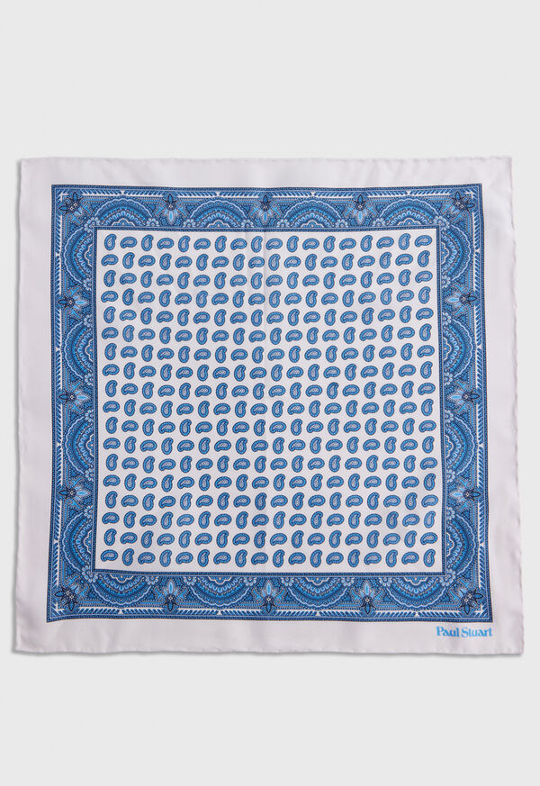 Paul Stuart Habotai Silk Paisley Cream | NZ_PAUL40798
