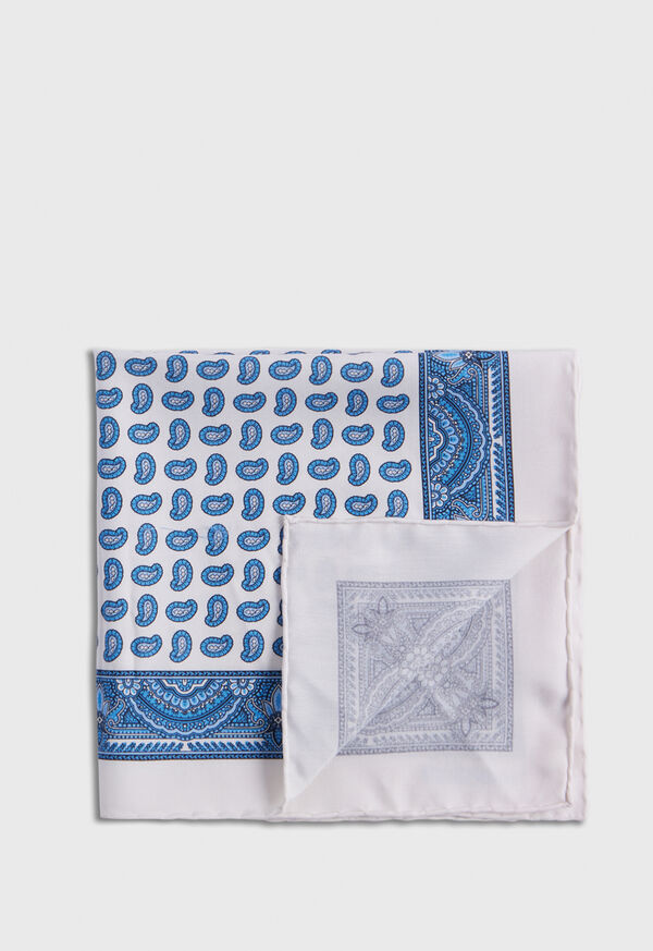 Paul Stuart Habotai Silk Paisley Cream | NZ_PAUL40798