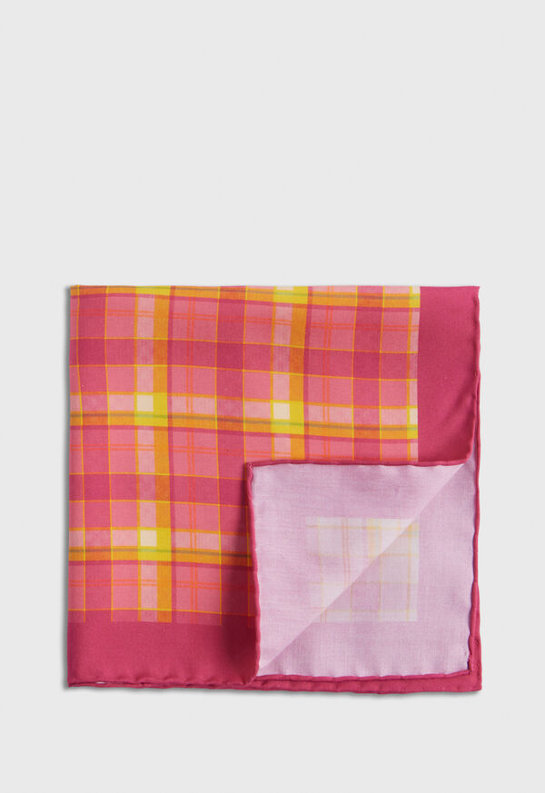 Paul Stuart Habotai Silk Plaid Red / Yellow | NZ_PAUL88463