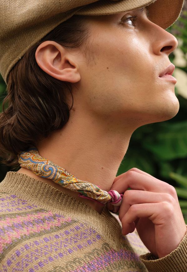 Paul Stuart Habotai Silk Summer Paisley Multicolor | NZ_PAUL60599