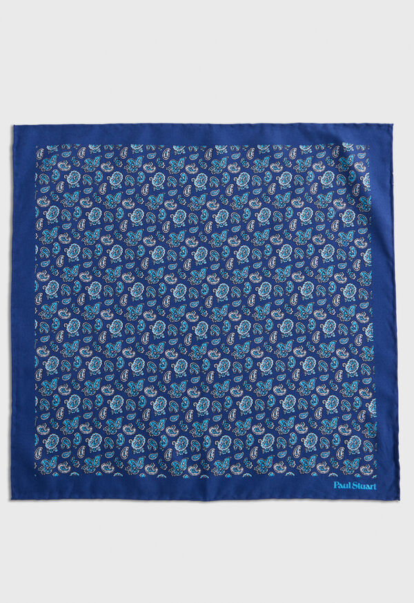 Paul Stuart Habotai Silk Tossed Pine Navy | NZ_PAUL44466