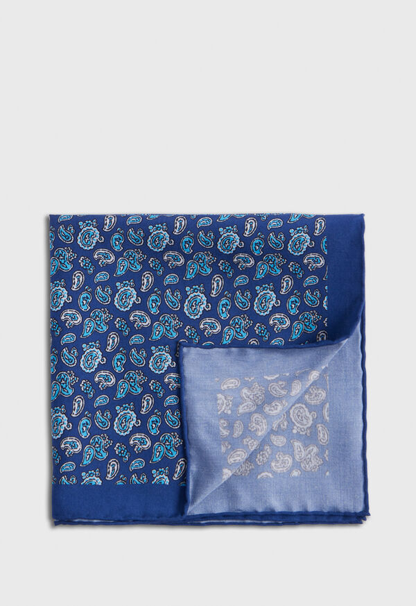 Paul Stuart Habotai Silk Tossed Pine Navy | NZ_PAUL44466