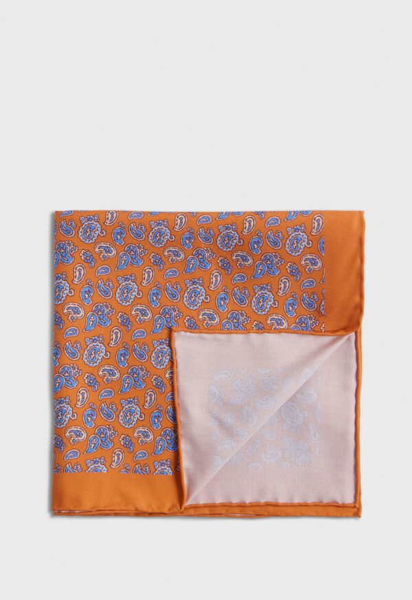 Paul Stuart Habotai Silk Tossed Pine Orange | NZ_PAUL49787
