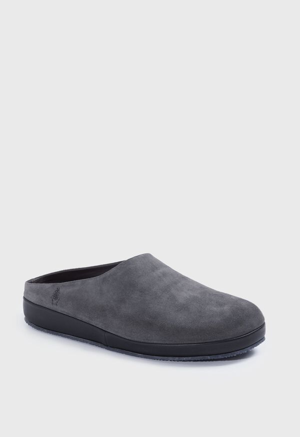 Paul Stuart Hampton Suede Clog Grey | NZ_PAUL46346
