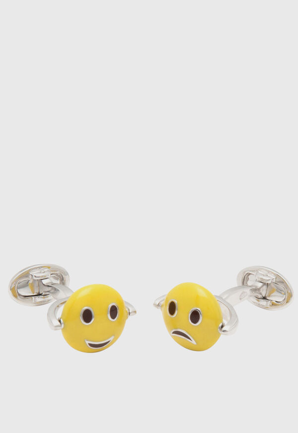 Paul Stuart Happy & Sad Emoji Cufflinks Yellow | NZ_PAUL15021