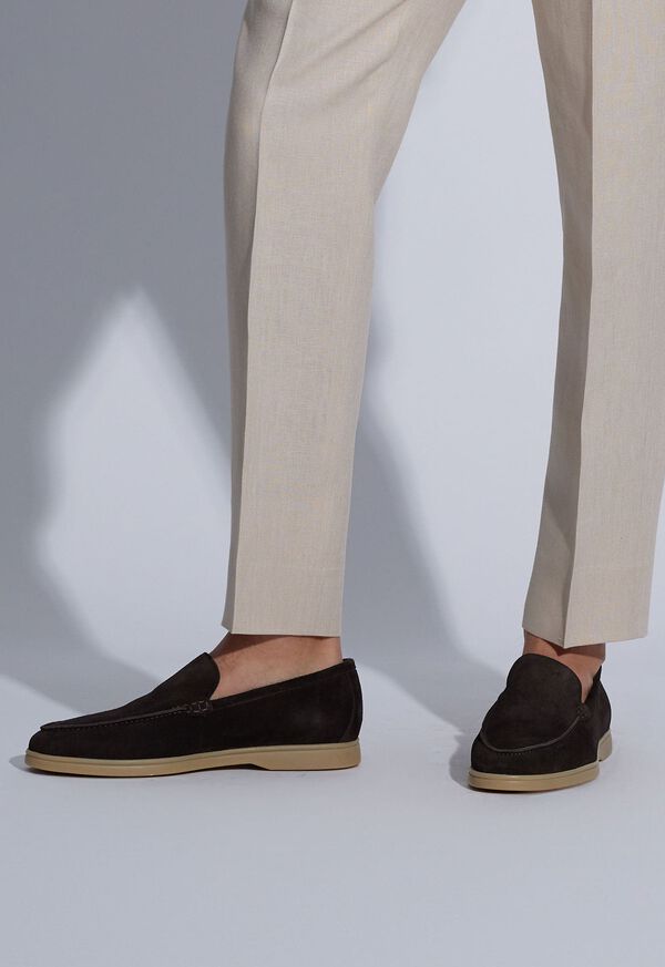 Paul Stuart Harvey Suede Venetian Dark Brown | NZ_PAUL23855