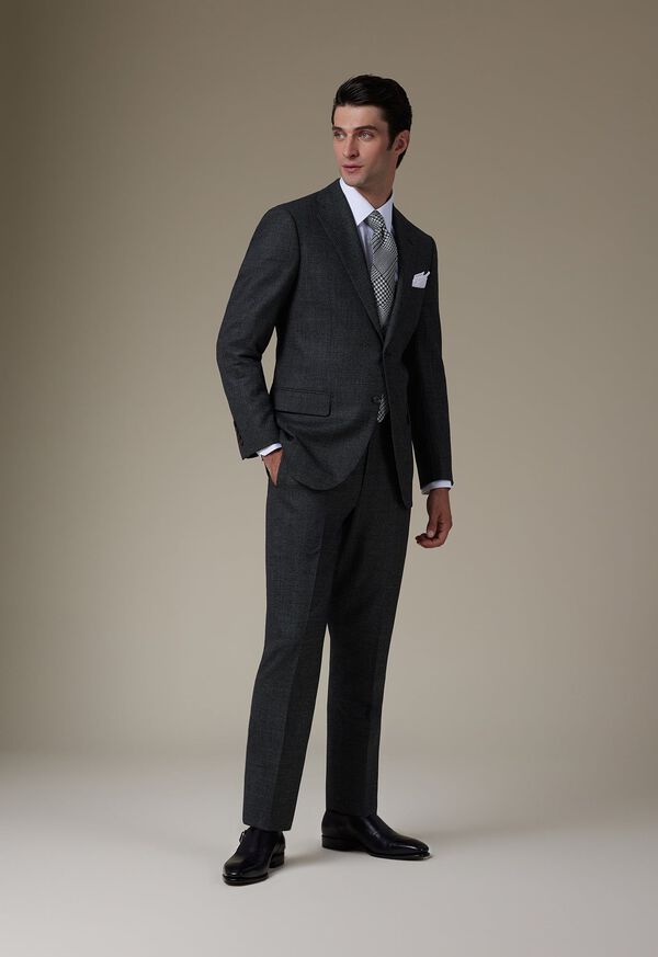 Paul Stuart Heather Nailhead Wool Andrew Grey | NZ_PAUL26148