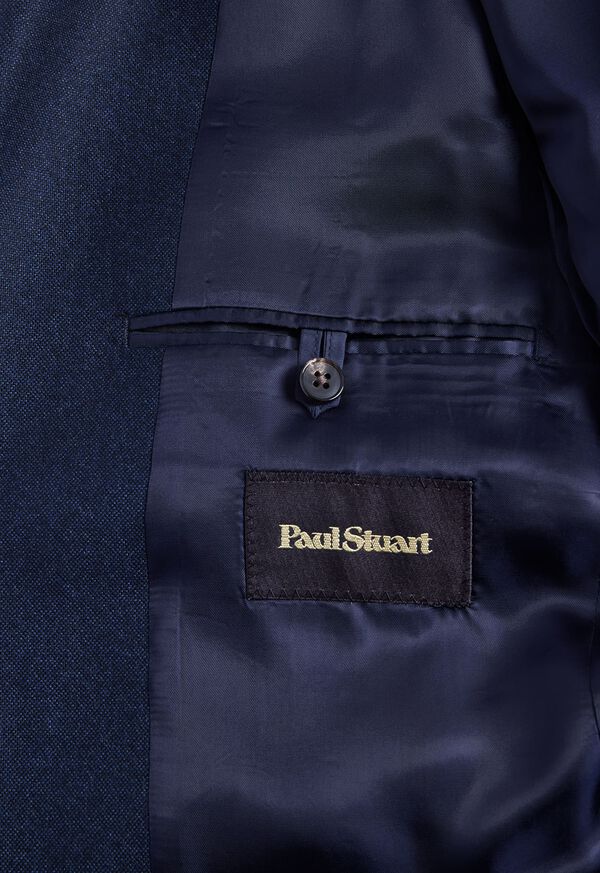 Paul Stuart Heather Textured Wool Suit Navy | NZ_PAUL14576