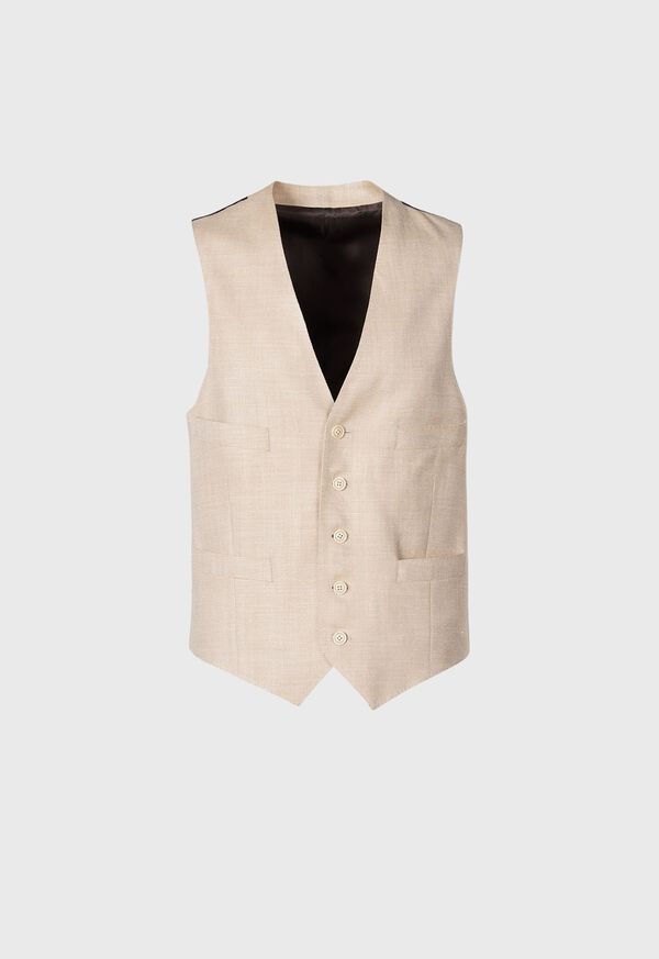 Paul Stuart Herringbone Tailored Vest Brown | NZ_PAUL56864