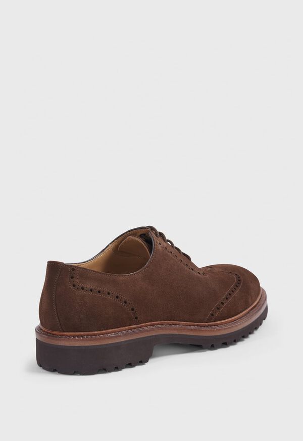 Paul Stuart Homer Suede Wing Tip Brown | NZ_PAUL99581