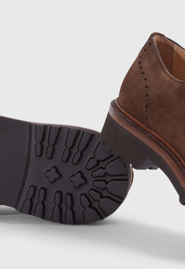 Paul Stuart Homer Suede Wing Tip Brown | NZ_PAUL99581