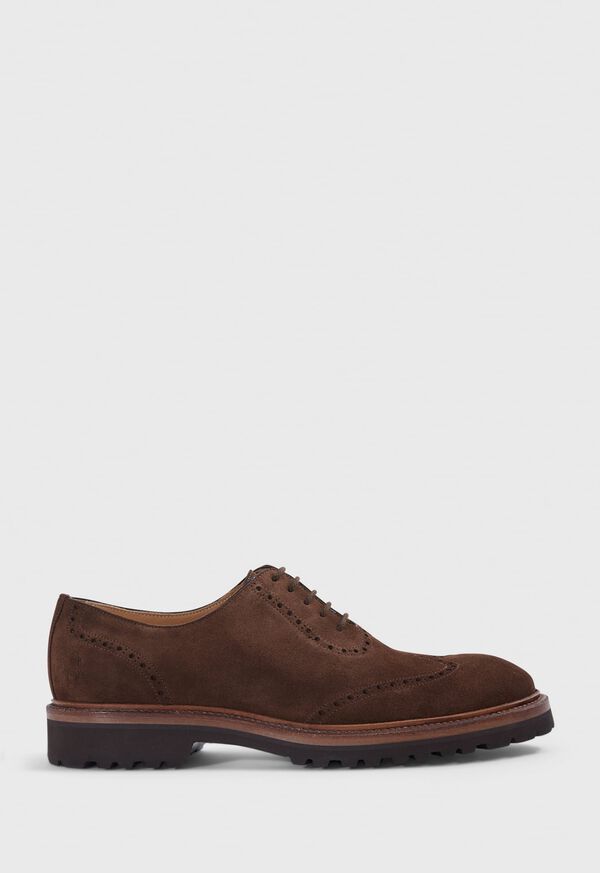 Paul Stuart Homer Suede Wing Tip Brown | NZ_PAUL99581