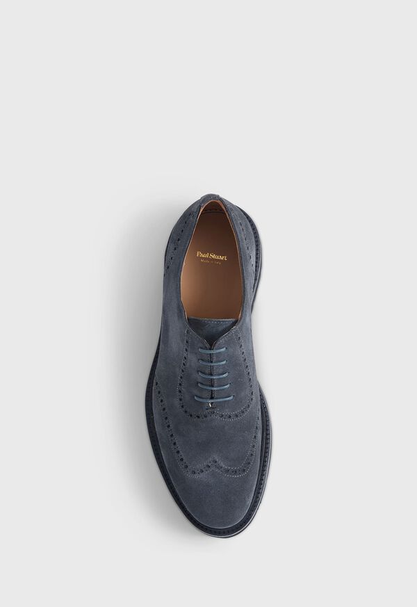 Paul Stuart Homer Suede Wing Tip Grey | NZ_PAUL42415