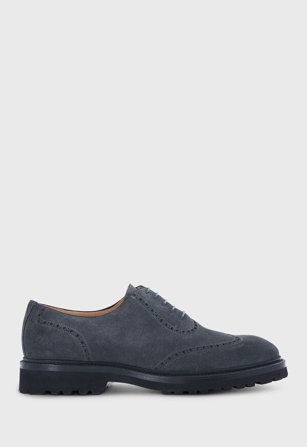Paul Stuart Homer Suede Wing Tip Grey | NZ_PAUL42415