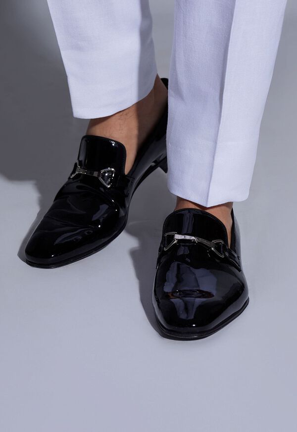 Paul Stuart Horatio Patent Leather Black | NZ_PAUL51612