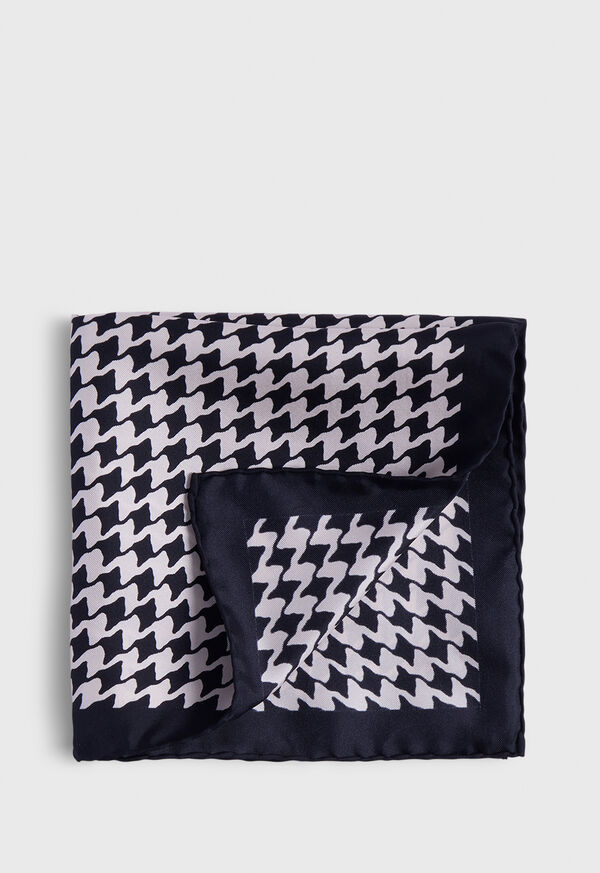 Paul Stuart Houndstooth Silk Black | NZ_PAUL77063