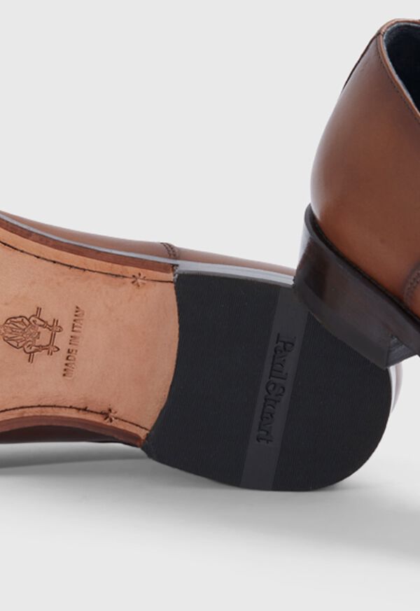 Paul Stuart Houston Leather Cap Toe Brown | NZ_PAUL28254