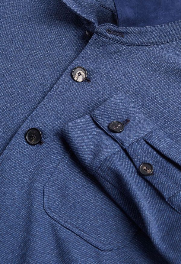 Paul Stuart Jersey Shirt Jacket Blue | NZ_PAUL74738