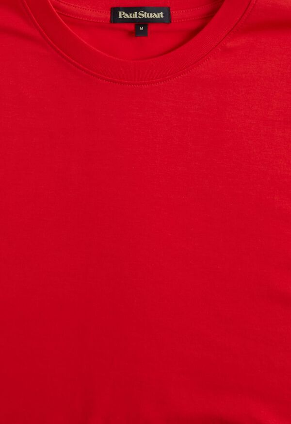 Paul Stuart Jersey T-Shirt Red | NZ_PAUL93570
