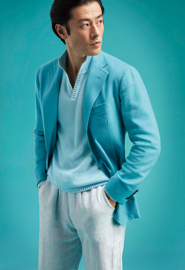 Paul Stuart Light Blue Cashmere Soft Light Blue | NZ_PAUL51086