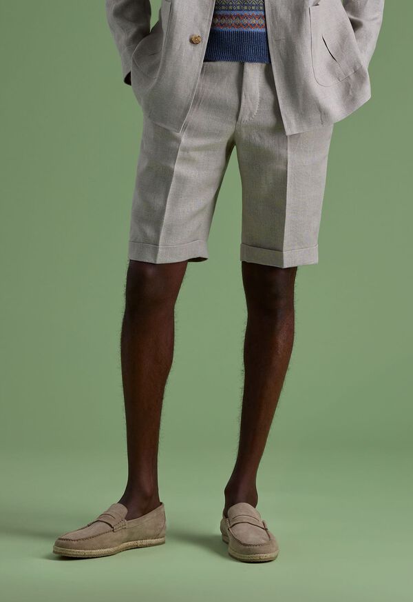 Paul Stuart Linen Bermuda Beige | NZ_PAUL23626