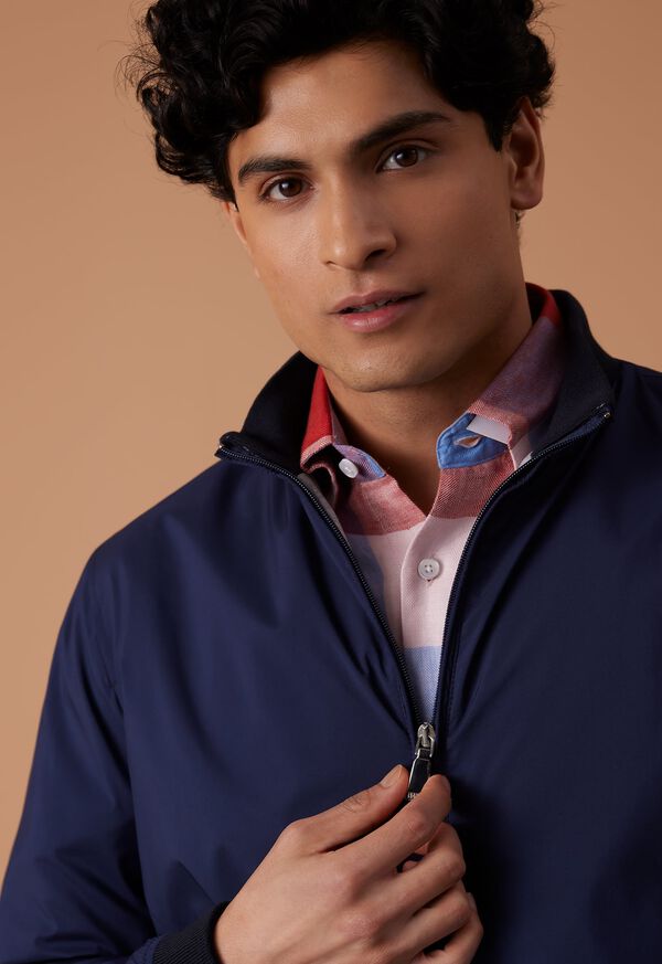 Paul Stuart Linen Buffalo Check Red / Blue | NZ_PAUL19506