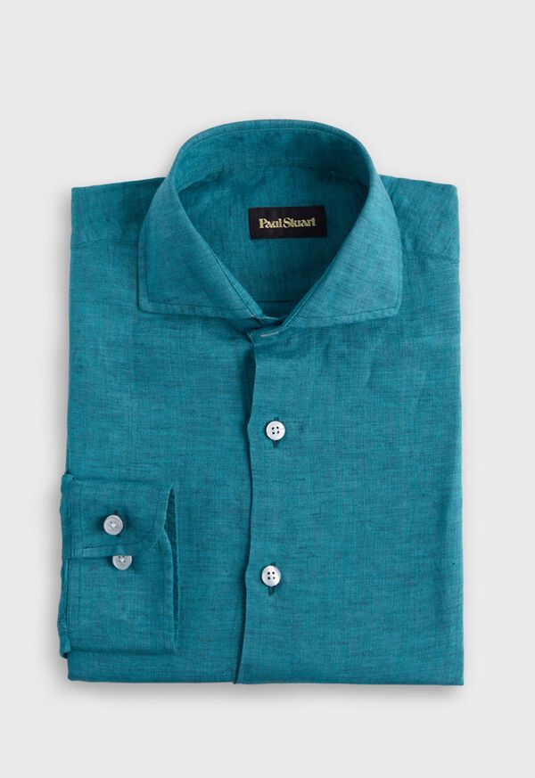 Paul Stuart Linen Dark Green | NZ_PAUL80290