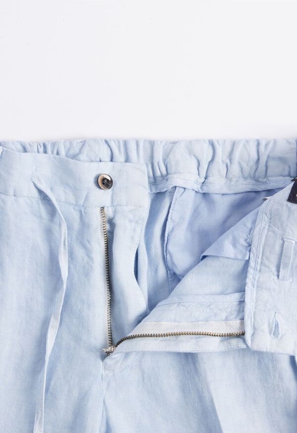 Paul Stuart Linen Drawstring Light Blue | NZ_PAUL47129