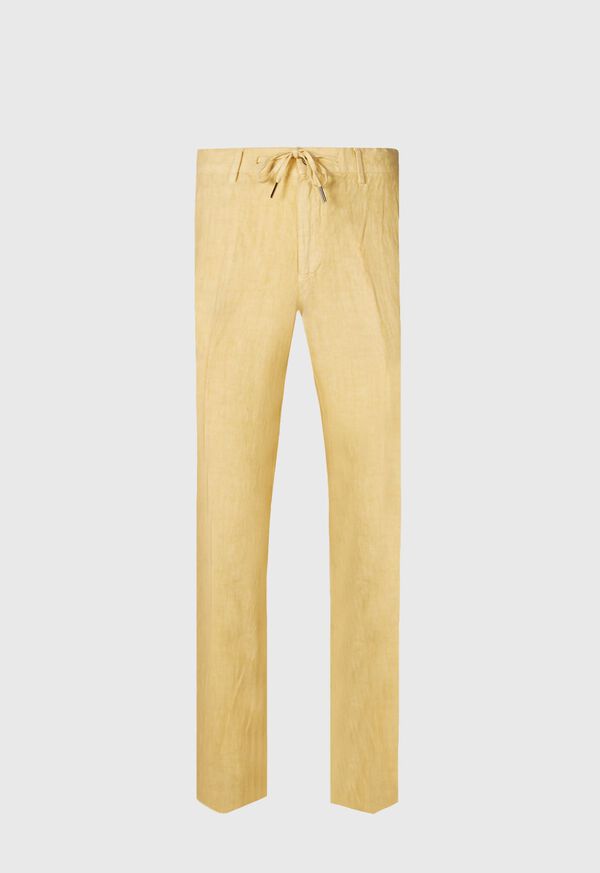 Paul Stuart Linen Drawstring Yellow | NZ_PAUL41760
