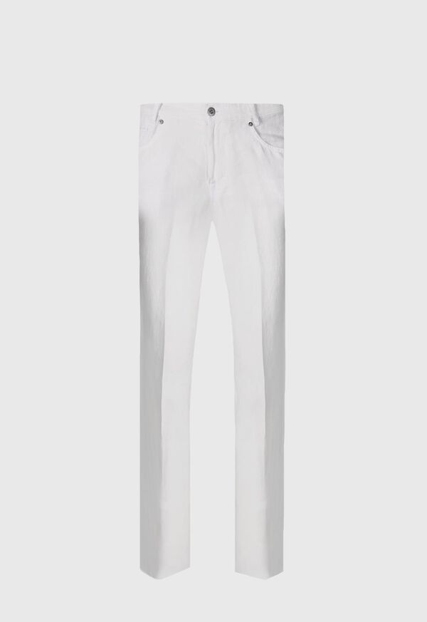 Paul Stuart Linen Five Pocket White | NZ_PAUL26717