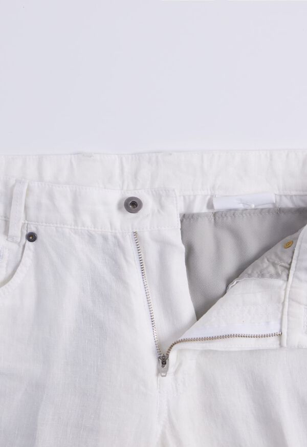 Paul Stuart Linen Five Pocket White | NZ_PAUL15753