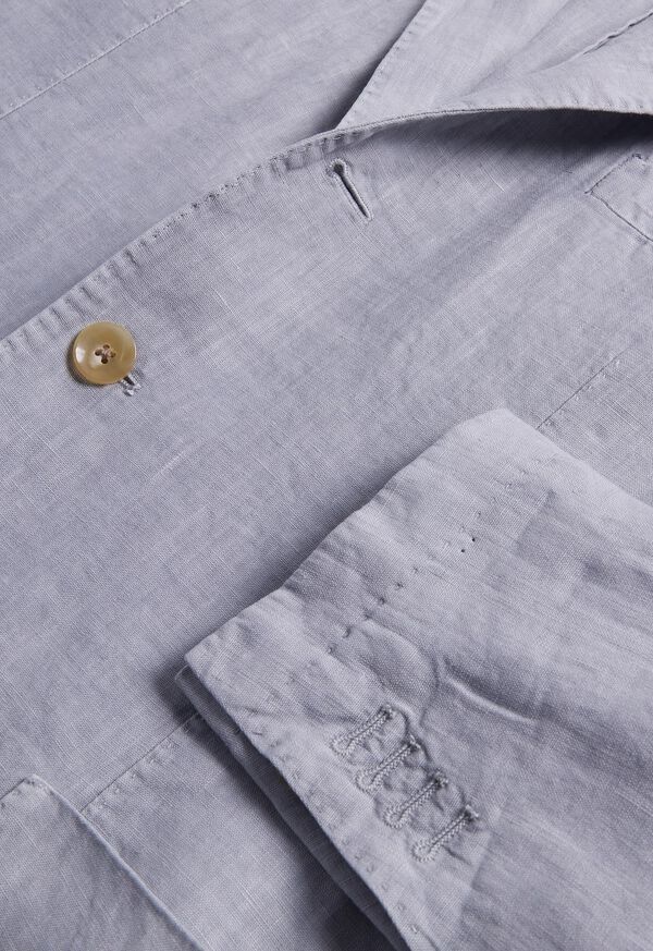 Paul Stuart Linen Garment Dyed Silver | NZ_PAUL60429