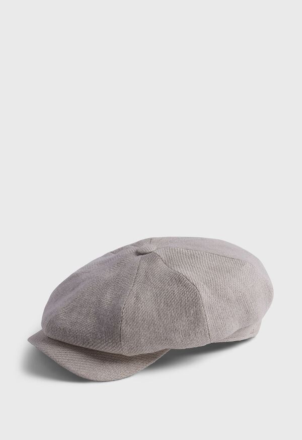 Paul Stuart Linen Newsboy Hat Beige | NZ_PAUL16447