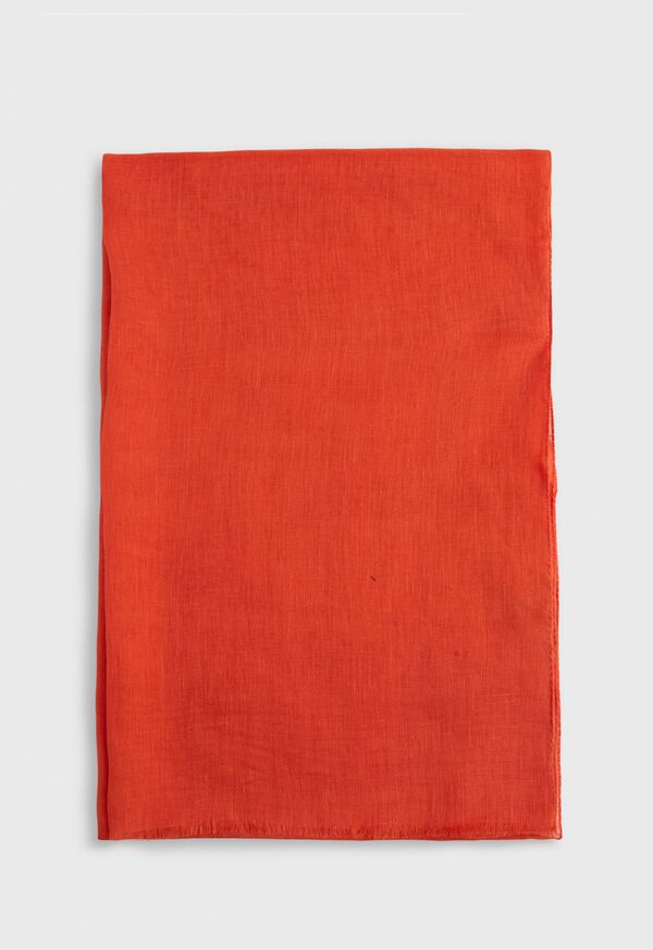 Paul Stuart Linen Scarf Orange | NZ_PAUL80256