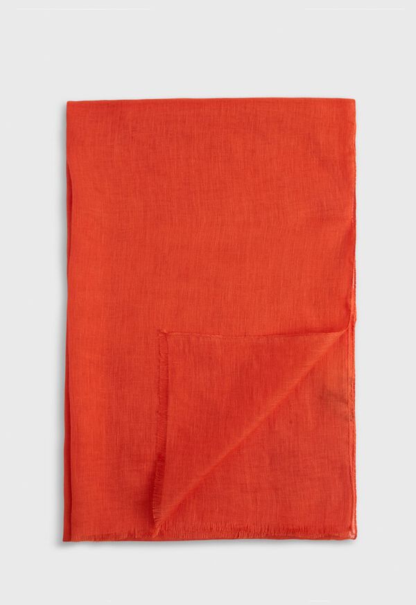 Paul Stuart Linen Scarf Orange | NZ_PAUL80256