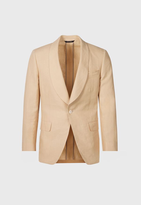 Paul Stuart Linen Shawl Collar Dinner Brown | NZ_PAUL56146