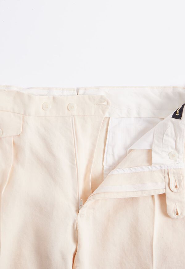 Paul Stuart Linen Washed Pleated Front Brown | NZ_PAUL16134