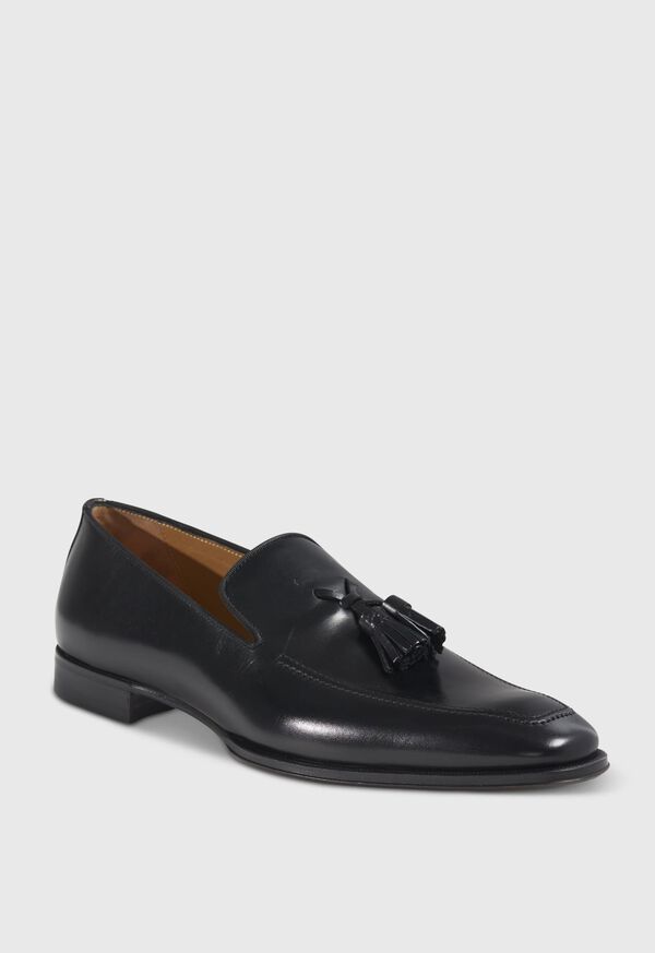 Paul Stuart Major Leather Tassel Black | NZ_PAUL23487