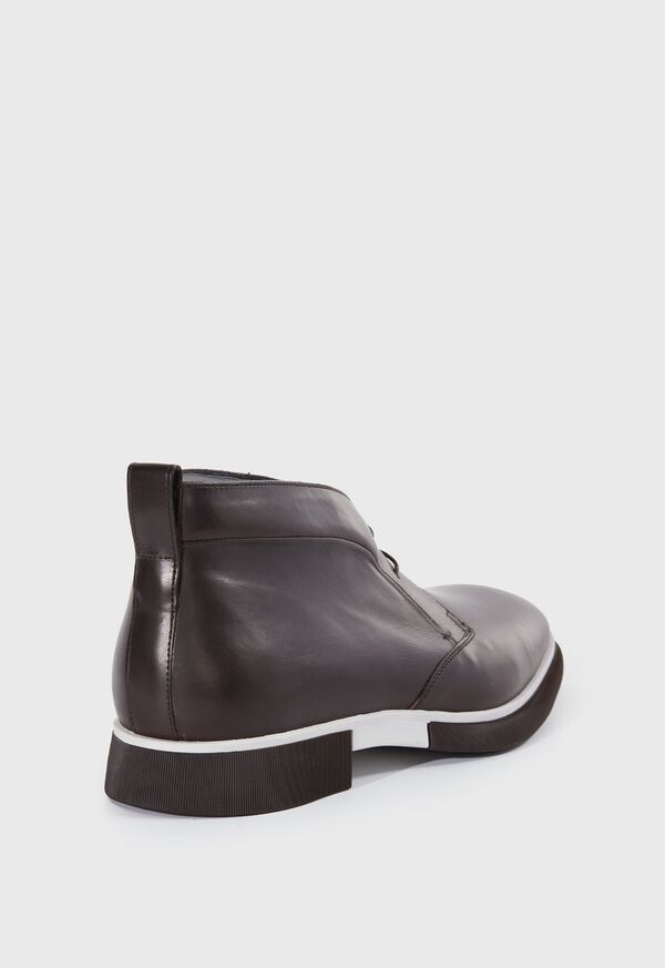 Paul Stuart Malibu Leather Chukka Dark Brown | NZ_PAUL53421