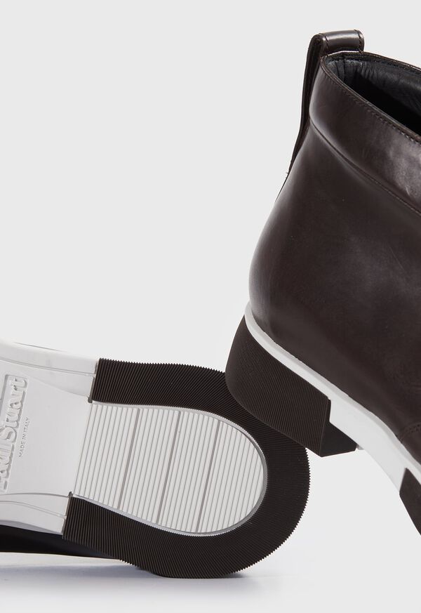 Paul Stuart Malibu Leather Chukka Dark Brown | NZ_PAUL53421