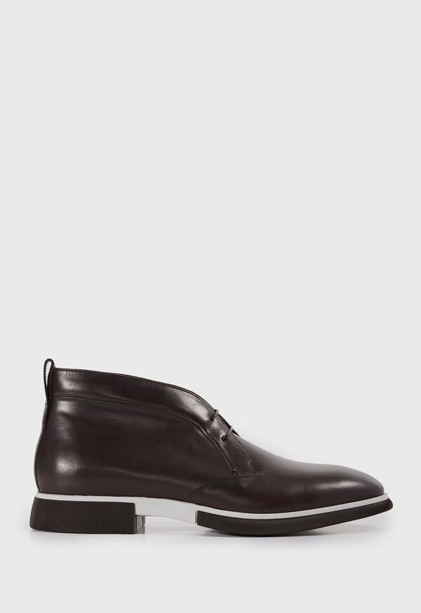 Paul Stuart Malibu Leather Chukka Dark Brown | NZ_PAUL53421
