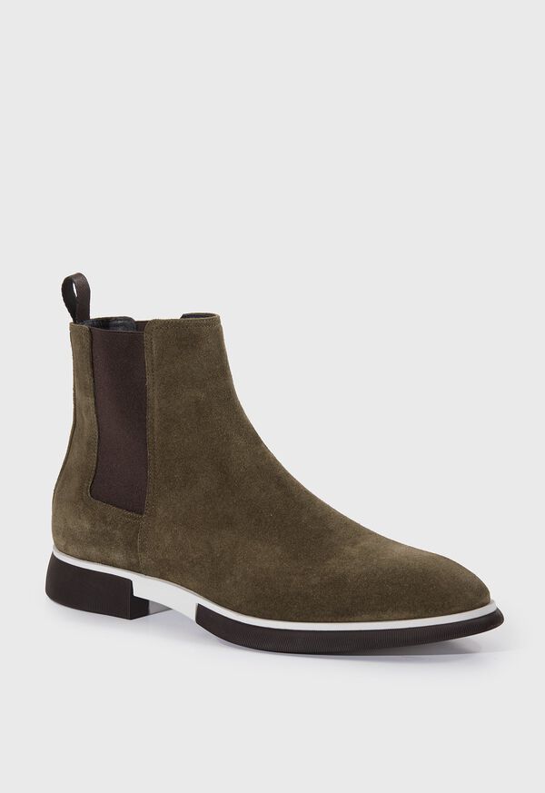 Paul Stuart Mansfield Suede Chelsea Green | NZ_PAUL14285