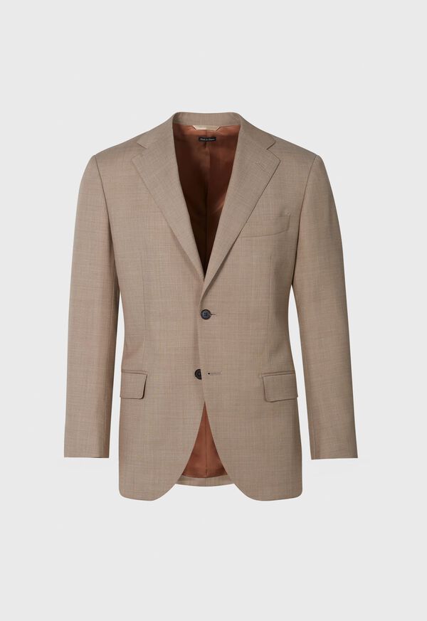 Paul Stuart Mélange Tan All Year Wool Suit Brown | NZ_PAUL52594