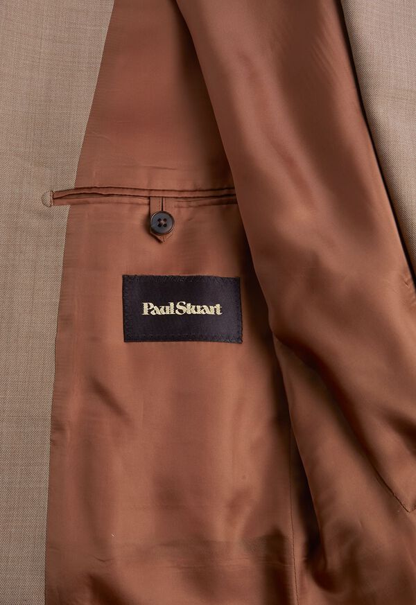 Paul Stuart Mélange Tan All Year Wool Suit Brown | NZ_PAUL52594